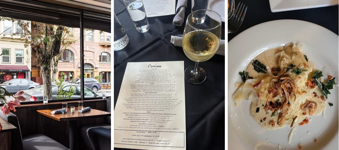 Carina Lounge Menu