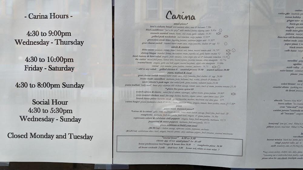 Carina Lounge Menu image 4
